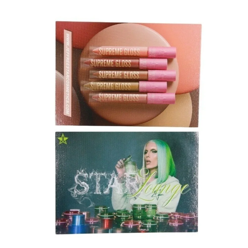 2 Jeffree Star Postcards -‎ Supreme Gloss & Star Lounge